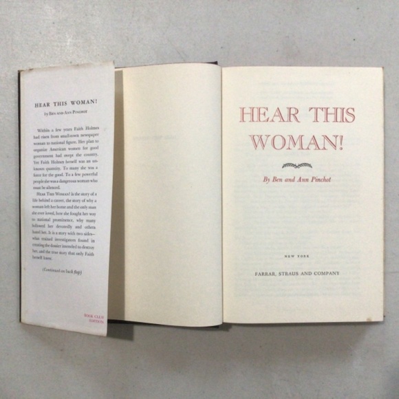 Hear This Woman! by Ben and Ann Pinchot Vintage Hardcover Book - Picture 2 of 5